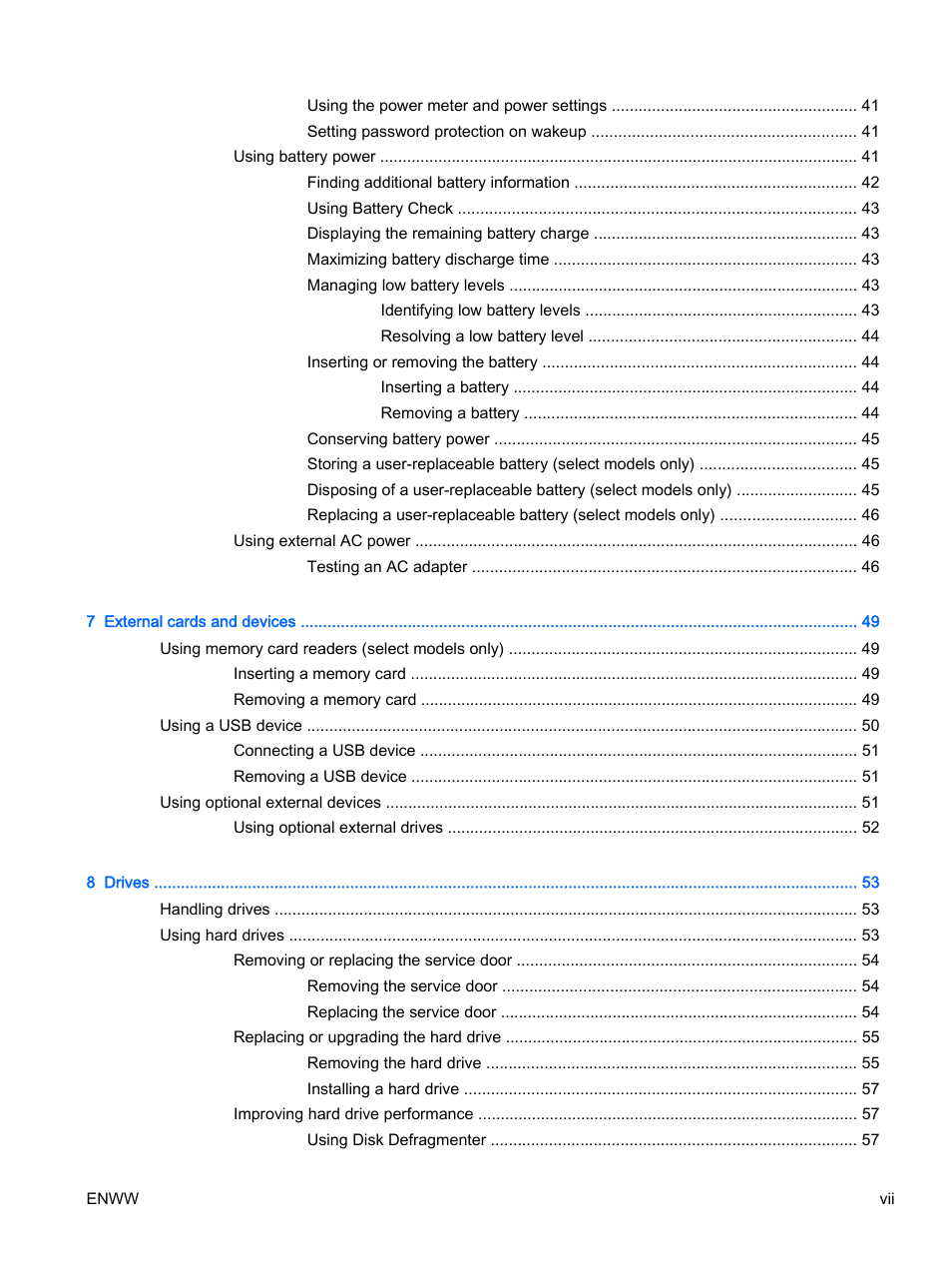 HP 350 G1 Notebook PC User Manual | Page 7 / 104