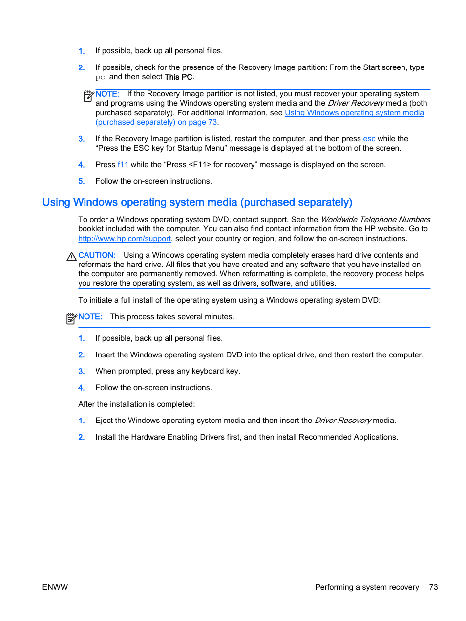 Using | HP 350 G1 Notebook PC User Manual | Page 83 / 104