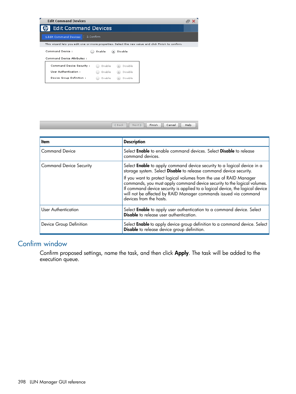 Confirm window | HP XP P9500 Storage User Manual | Page 398 / 411