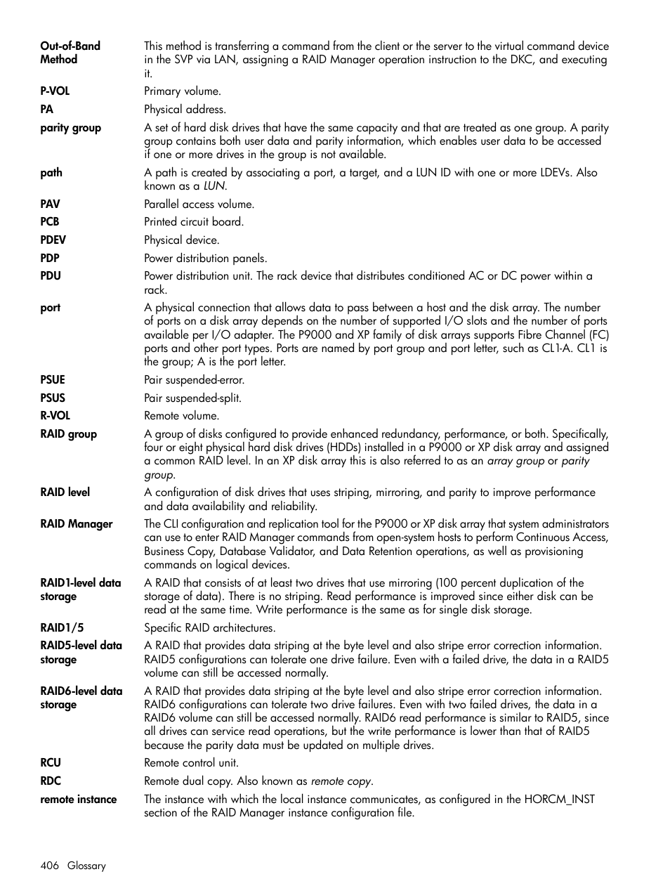 HP XP P9500 Storage User Manual | Page 406 / 411