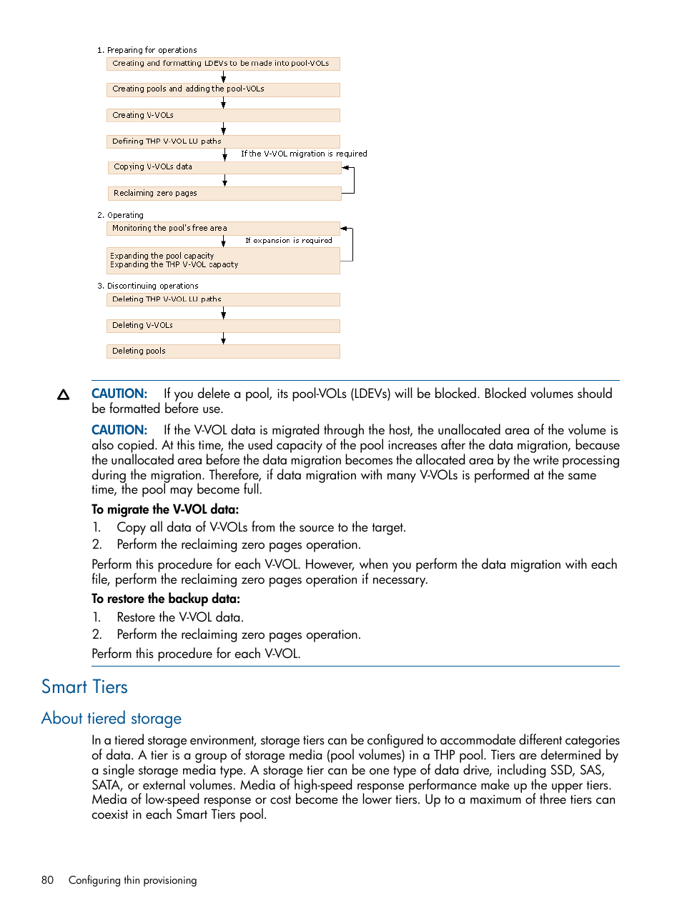 Smart tiers, About tiered storage | HP XP P9500 Storage User Manual | Page 80 / 411