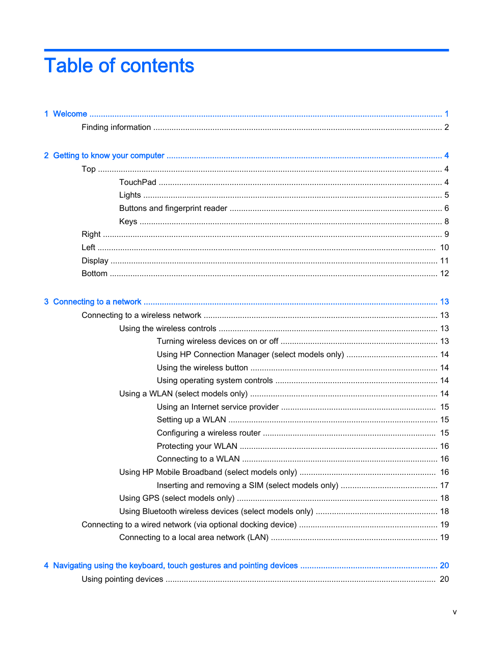 HP EliteBook Folio 1040 G1 Notebook PC User Manual | Page 5 / 90