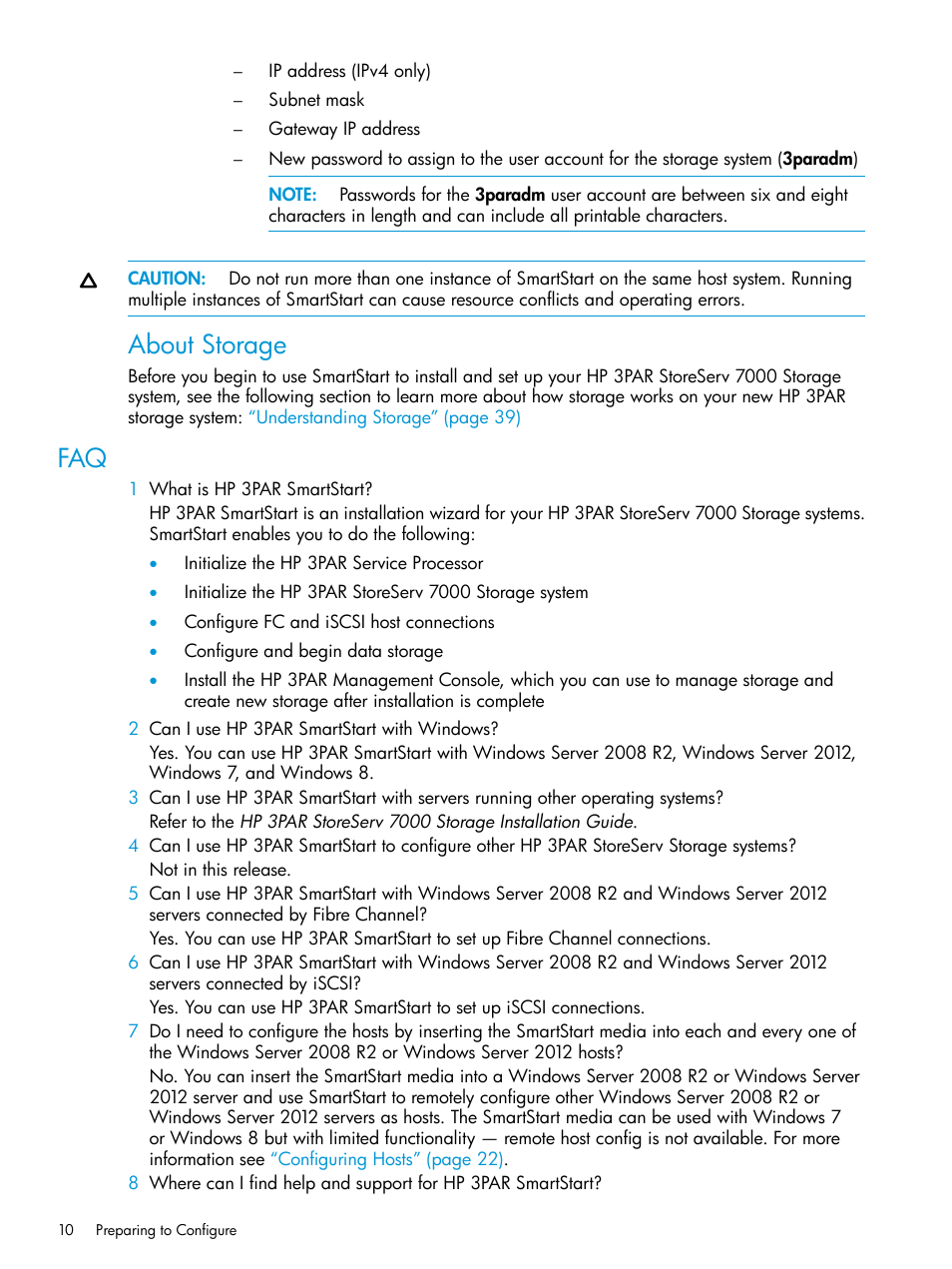About storage | HP 3PAR Operating System Software User Manual | Page 10 / 61