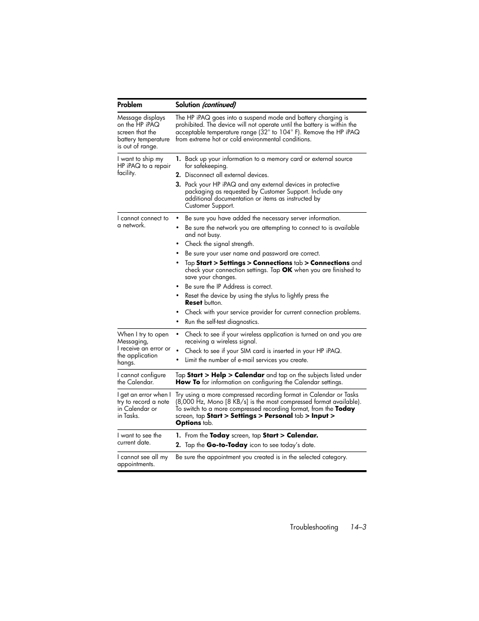 HP iPAQ hw6500 Unlocked Mobile Messenger series User Manual | Page 167 / 192