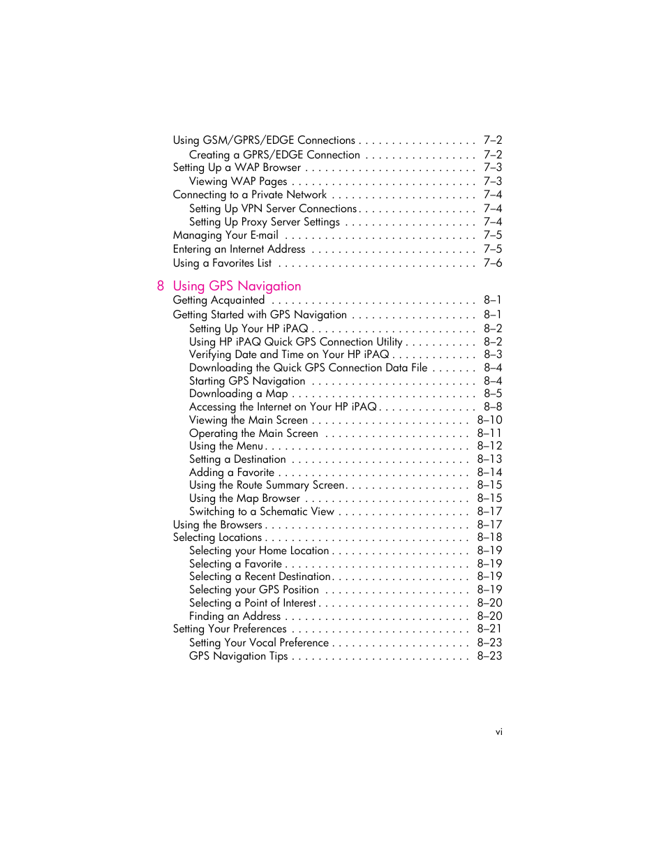 HP iPAQ hw6500 Unlocked Mobile Messenger series User Manual | Page 6 / 192