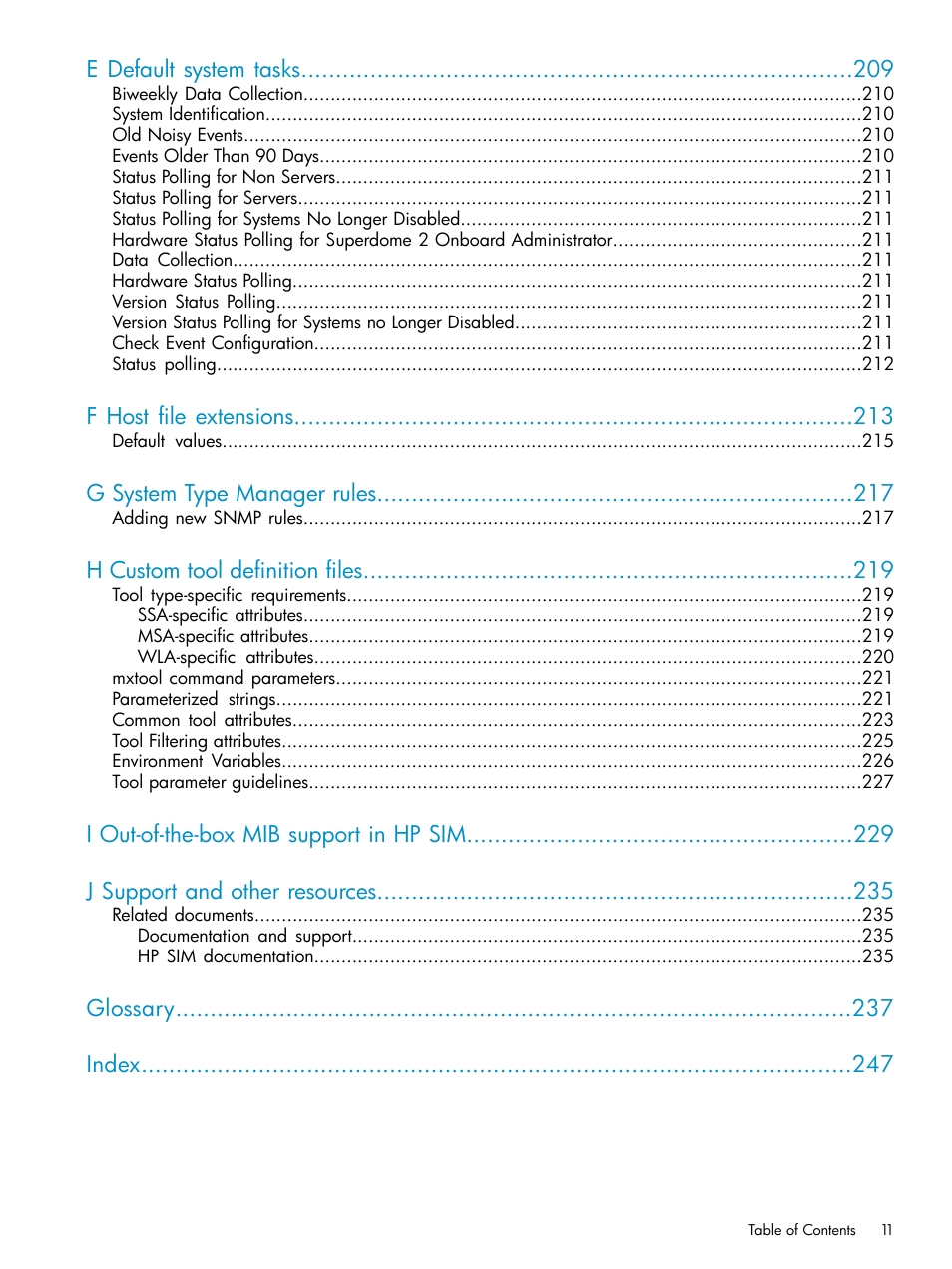 HP Systems Insight Manager User Manual | Page 11 / 253