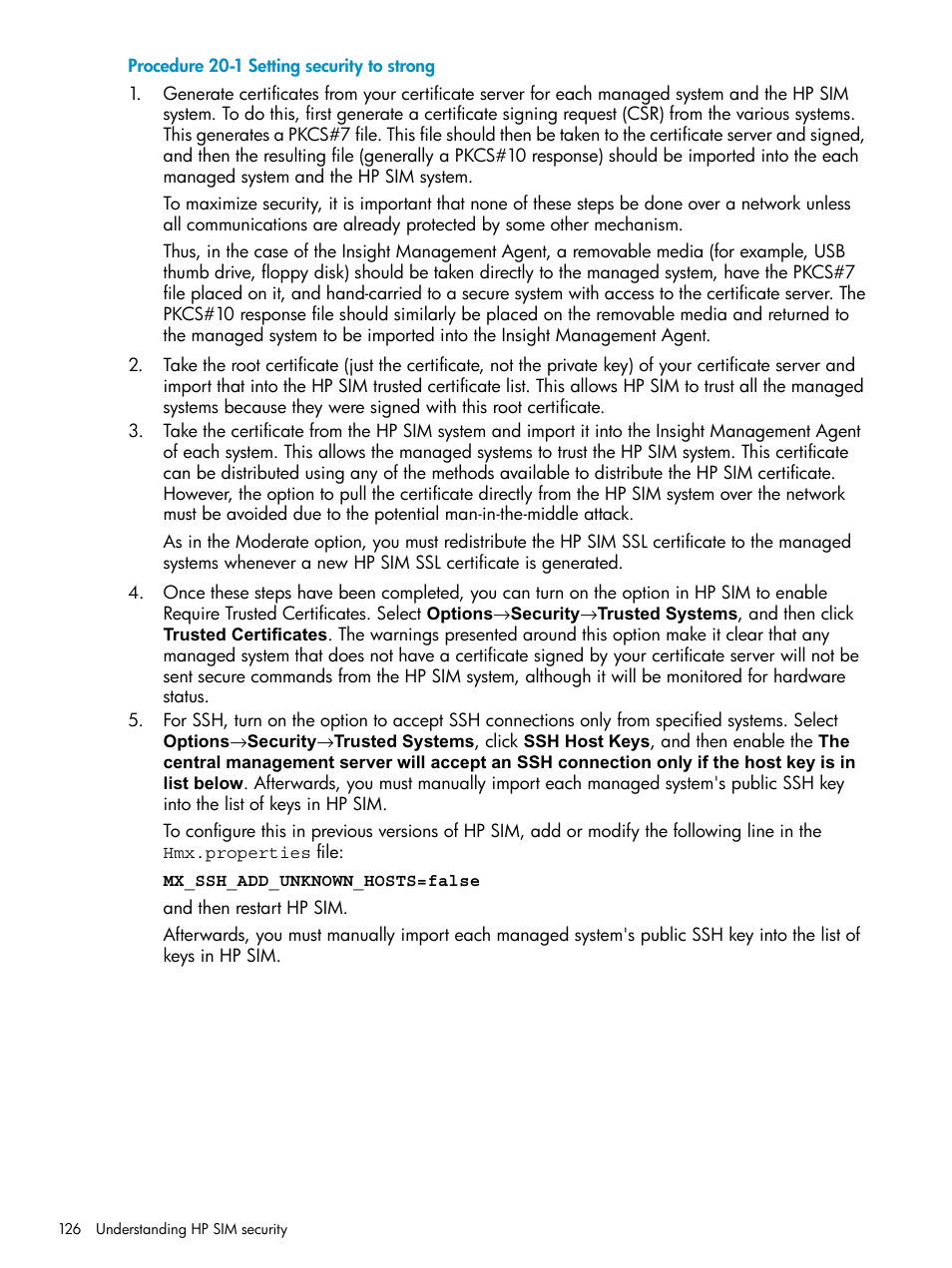 HP Systems Insight Manager User Manual | Page 126 / 253
