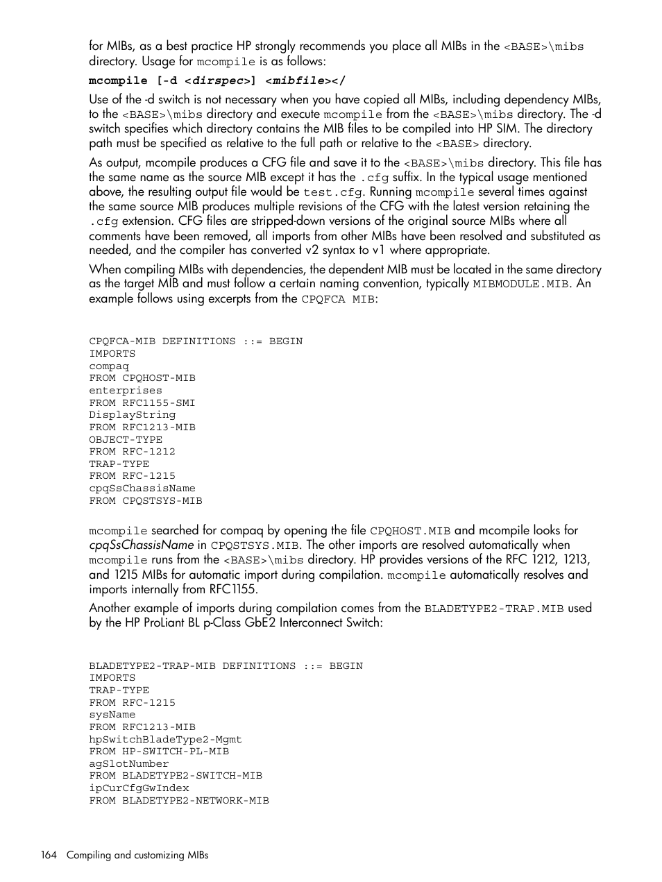 HP Systems Insight Manager User Manual | Page 164 / 253