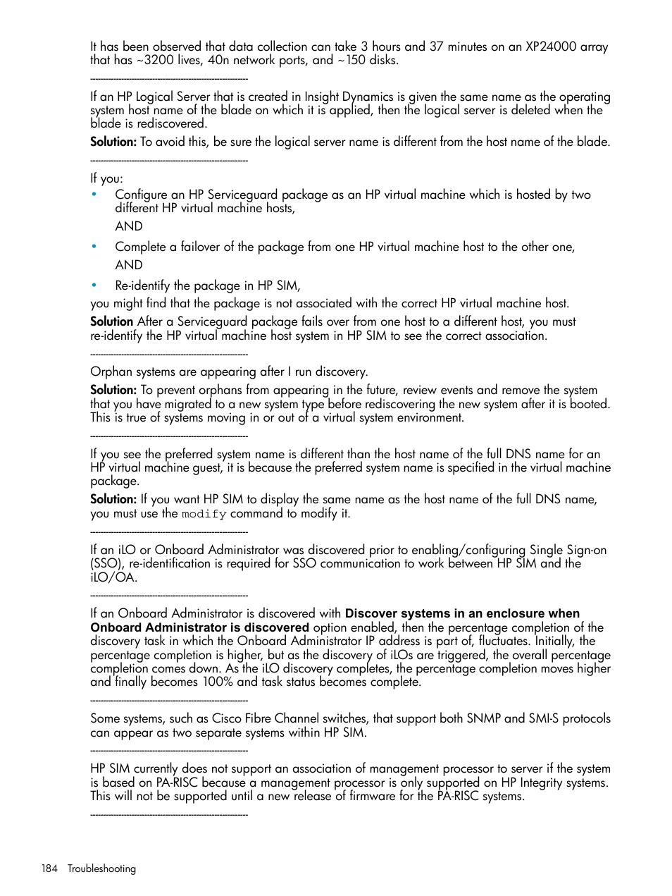 HP Systems Insight Manager User Manual | Page 184 / 253