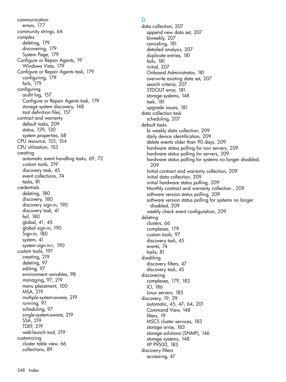 HP Systems Insight Manager User Manual | Page 248 / 253