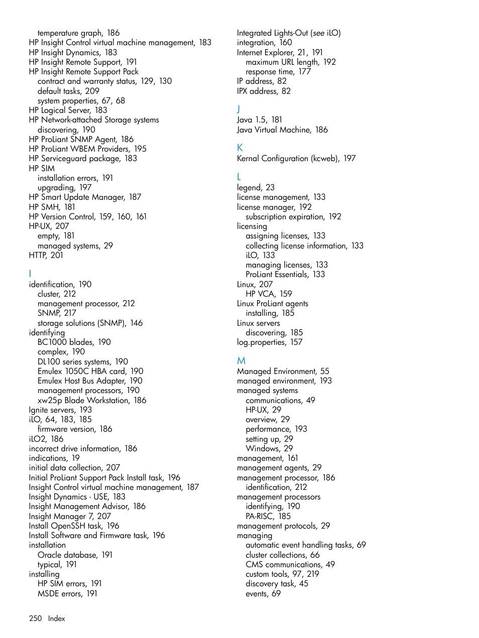 HP Systems Insight Manager User Manual | Page 250 / 253