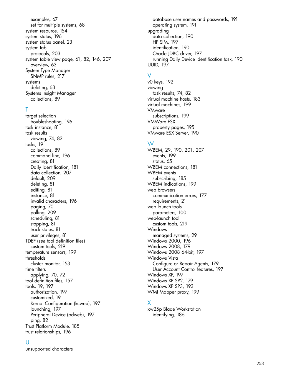 HP Systems Insight Manager User Manual | Page 253 / 253