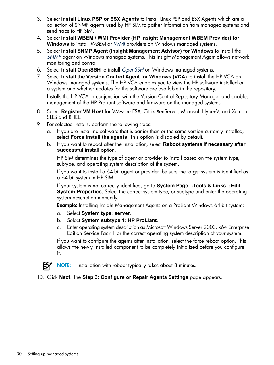 HP Systems Insight Manager User Manual | Page 30 / 253