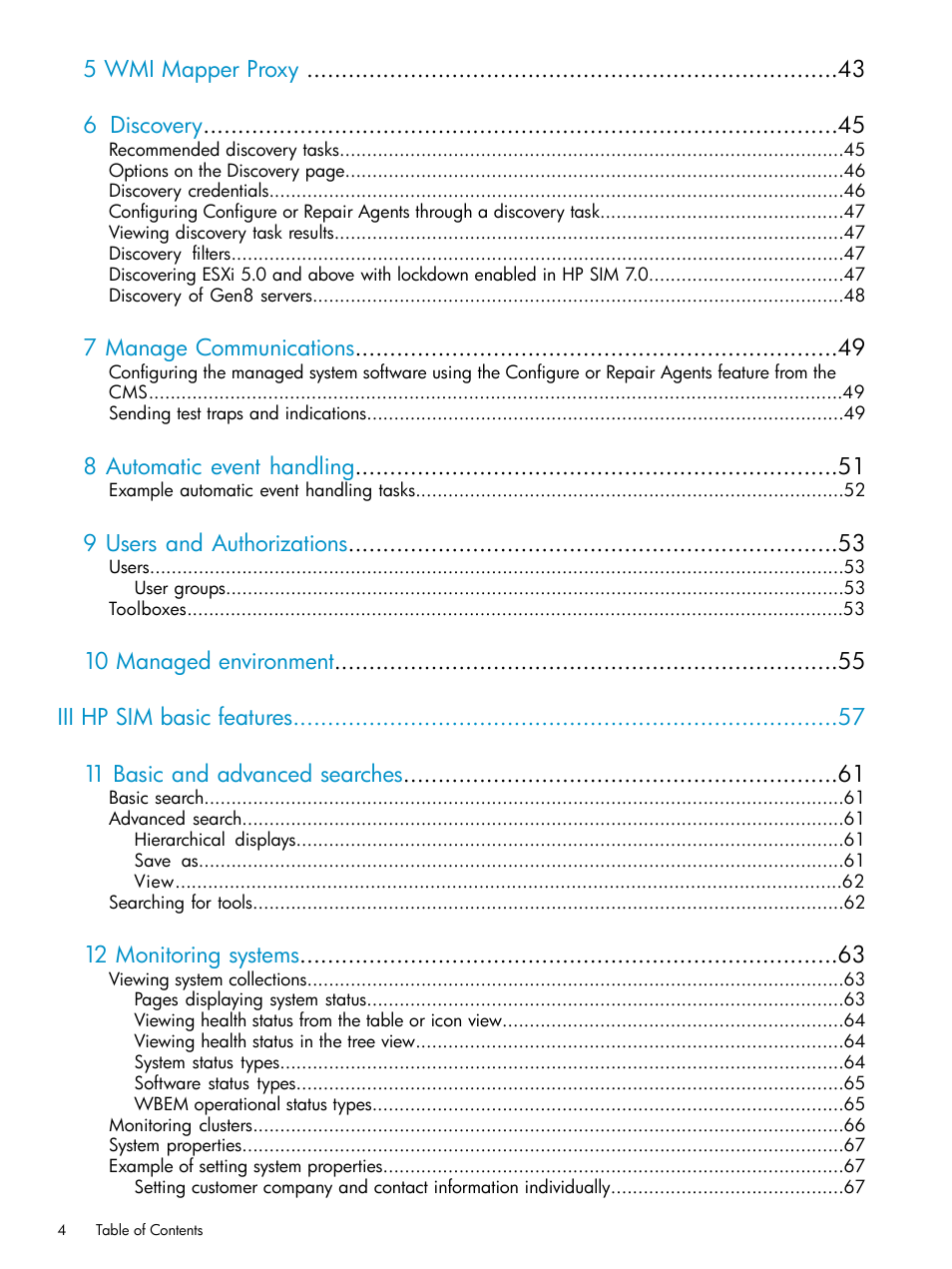 HP Systems Insight Manager User Manual | Page 4 / 253