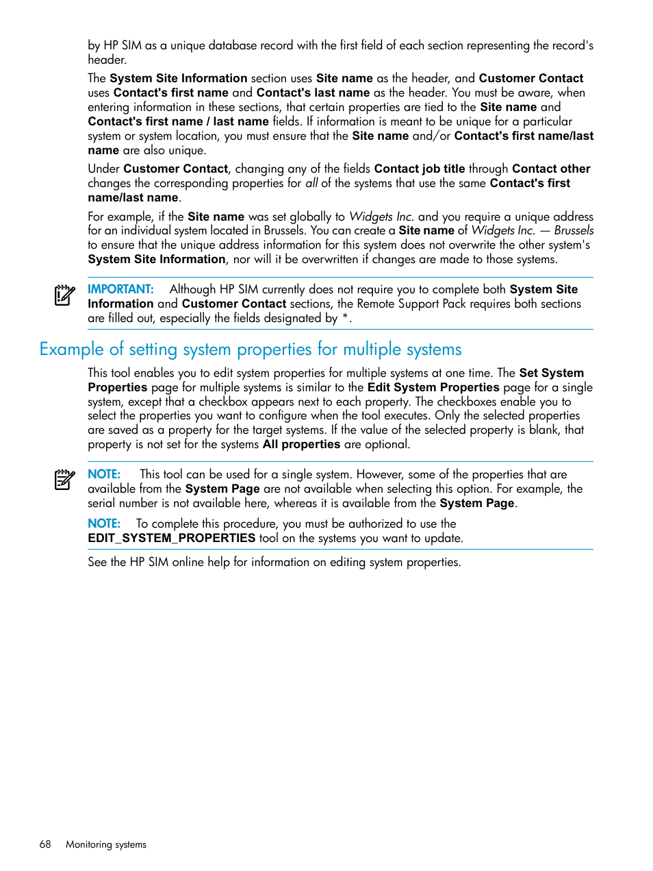 HP Systems Insight Manager User Manual | Page 68 / 253