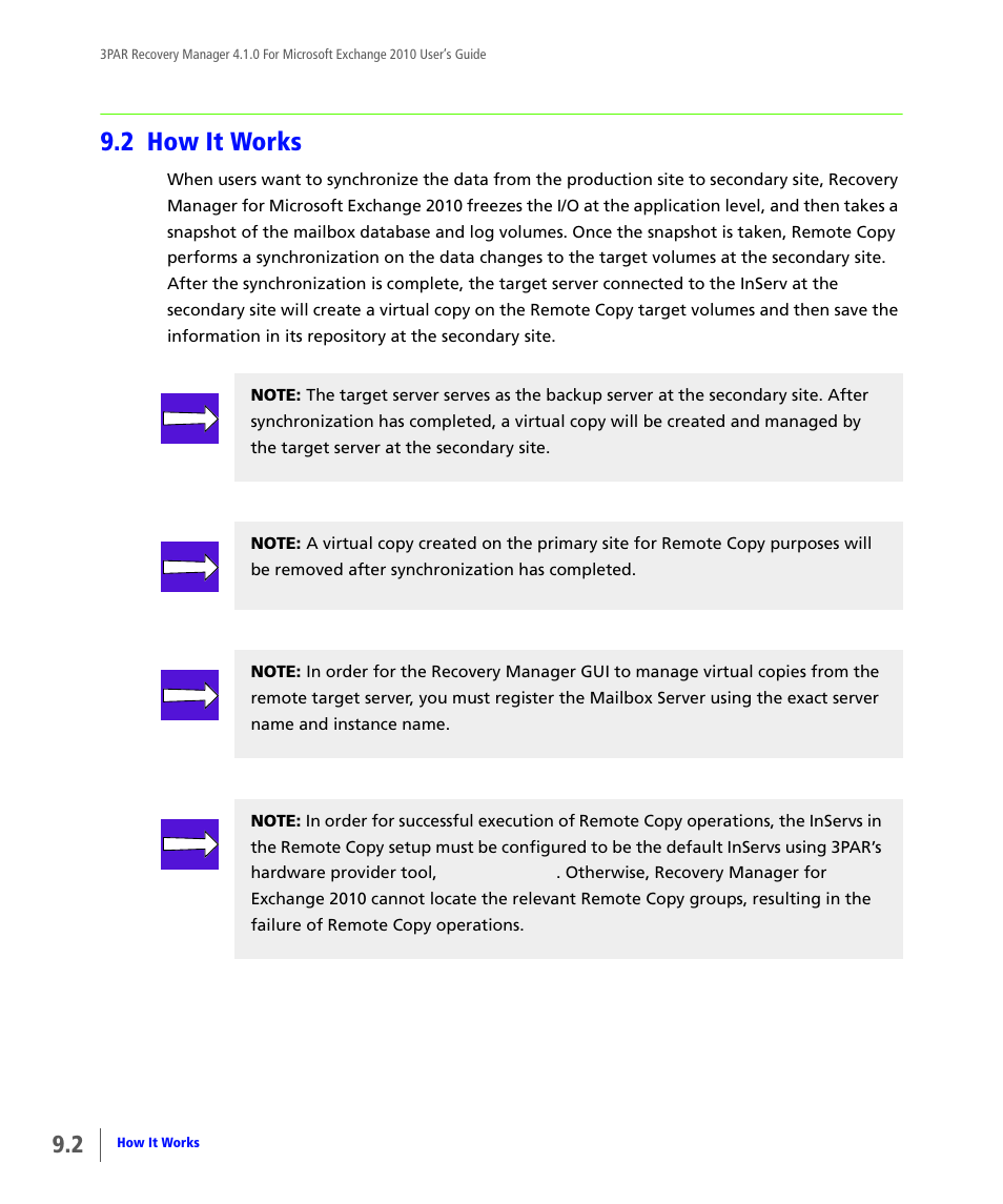 2 how it works, How it works | HP 3PAR Application Software Suite for Microsoft Exchange User Manual | Page 104 / 164