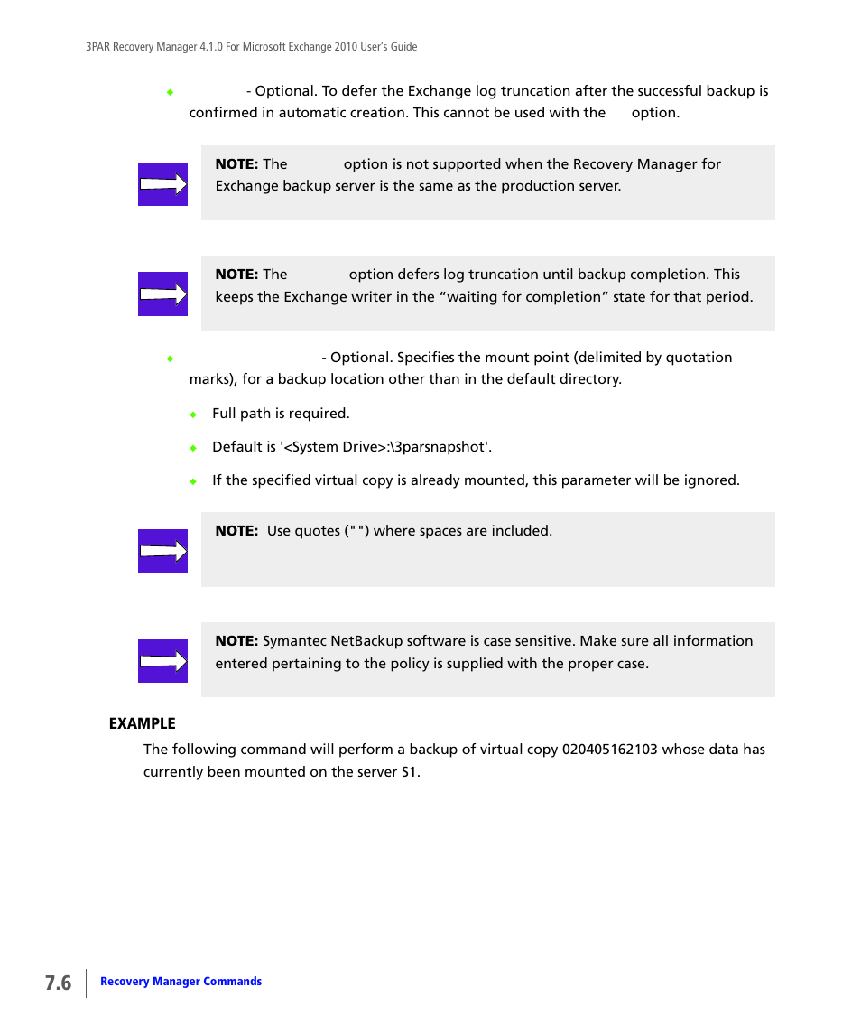 HP 3PAR Application Software Suite for Microsoft Exchange User Manual | Page 64 / 164