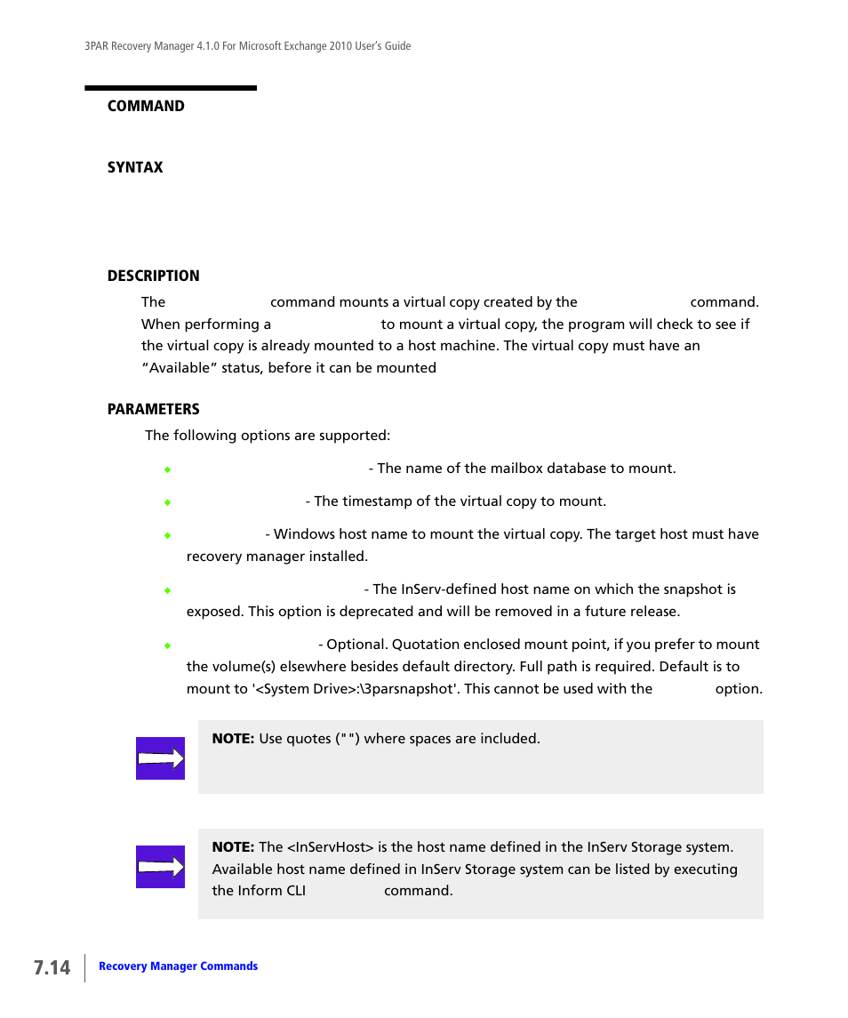 HP 3PAR Application Software Suite for Microsoft Exchange User Manual | Page 72 / 164