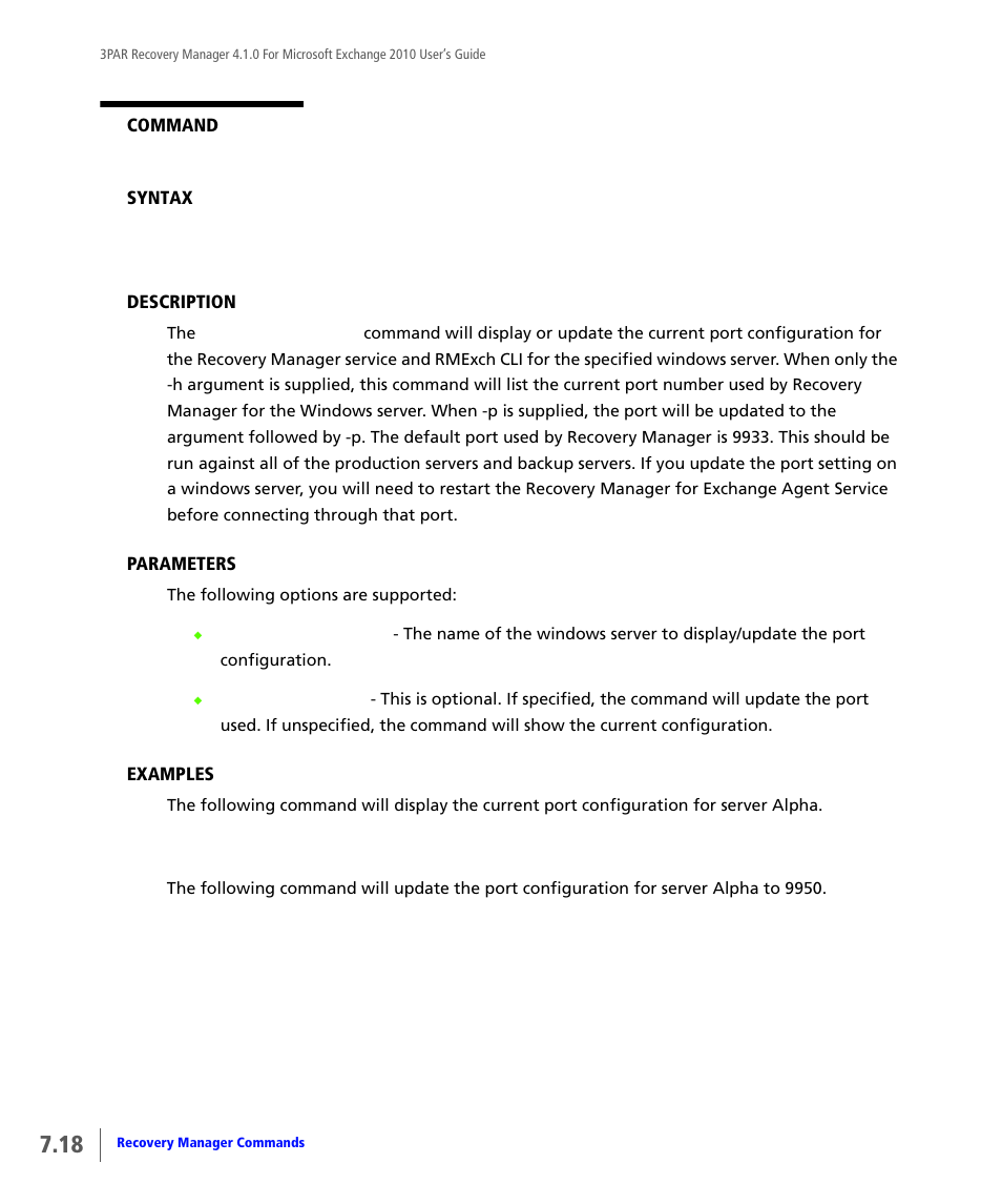 HP 3PAR Application Software Suite for Microsoft Exchange User Manual | Page 76 / 164