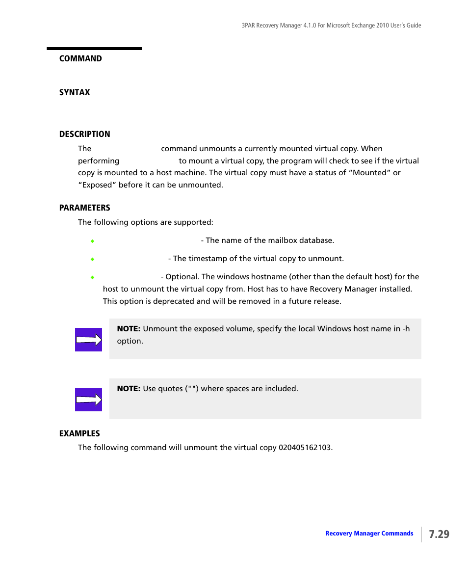 HP 3PAR Application Software Suite for Microsoft Exchange User Manual | Page 87 / 164