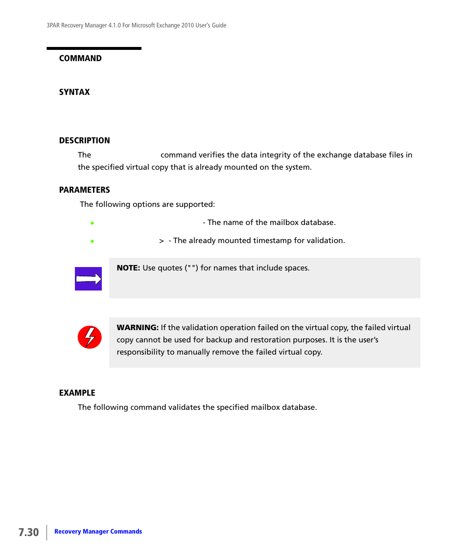 HP 3PAR Application Software Suite for Microsoft Exchange User Manual | Page 88 / 164
