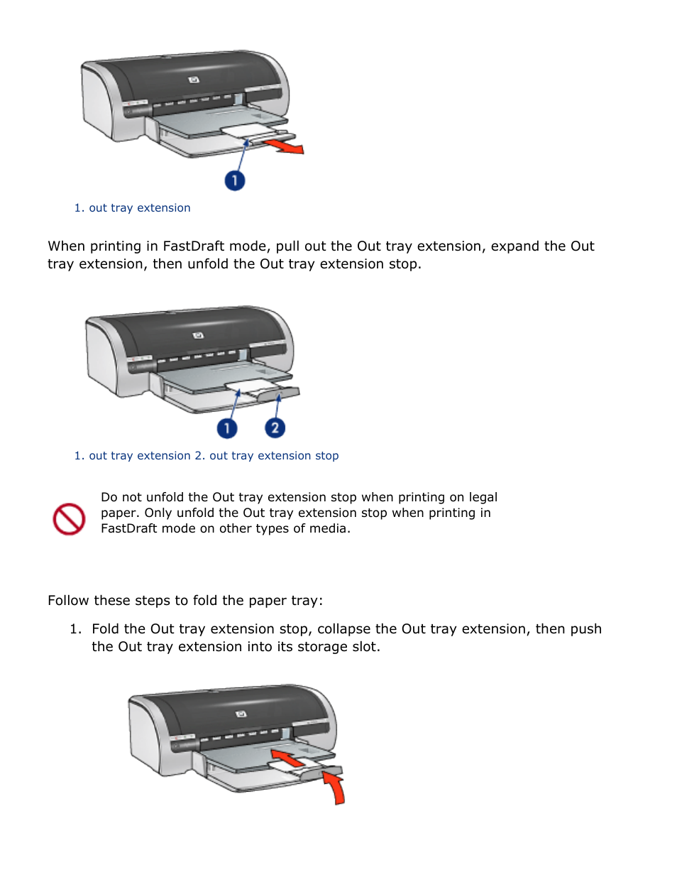 Out tray | HP Deskjet 5850 Color Inkjet Printer User Manual | Page 108 / 217