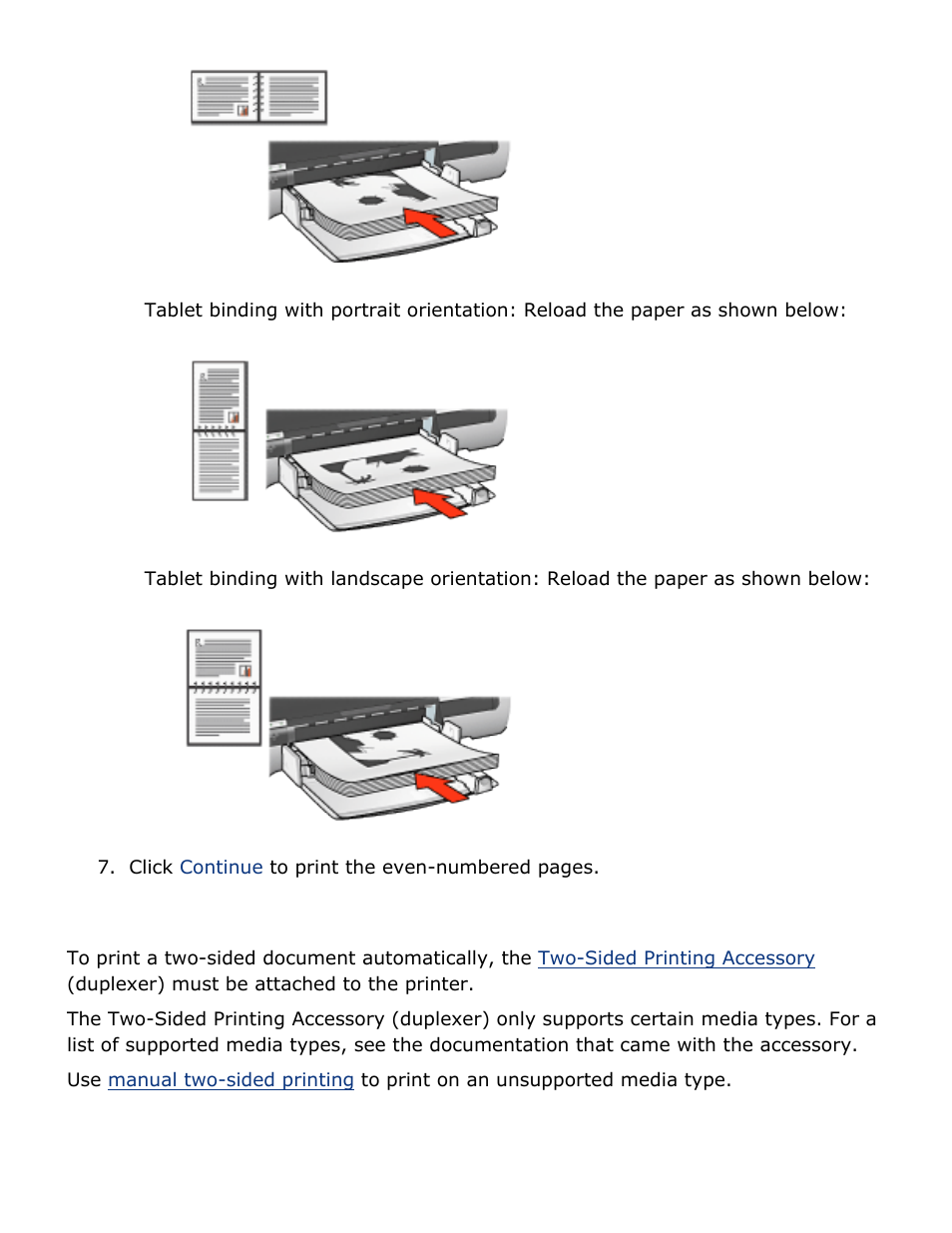 Automatic two-sided printing (duplexing), Automatic two-sided printing (requires accessory), Printing instructions | HP Deskjet 5850 Color Inkjet Printer User Manual | Page 124 / 217