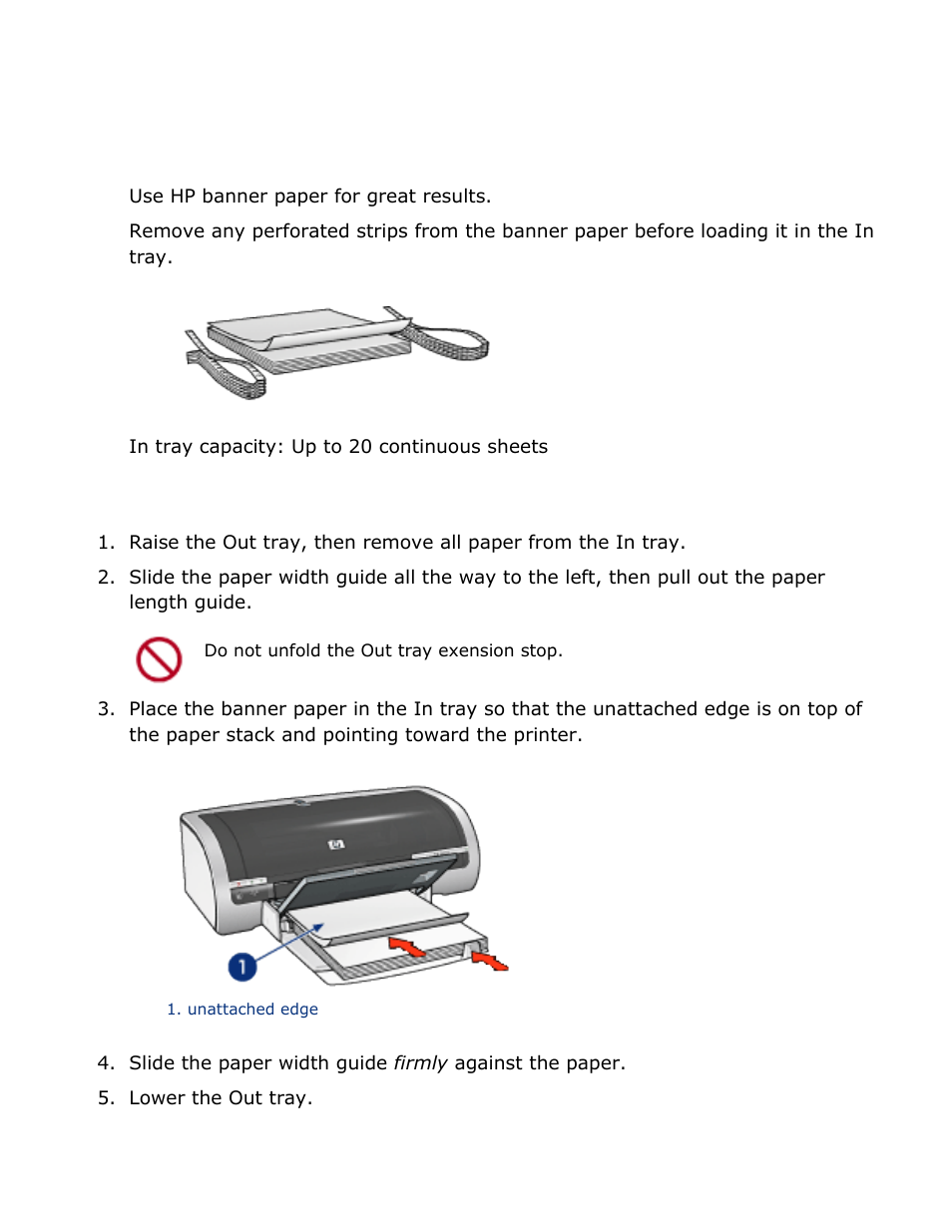 Banners, Guidelines, Preparing to print | Printing | HP Deskjet 5850 Color Inkjet Printer User Manual | Page 170 / 217