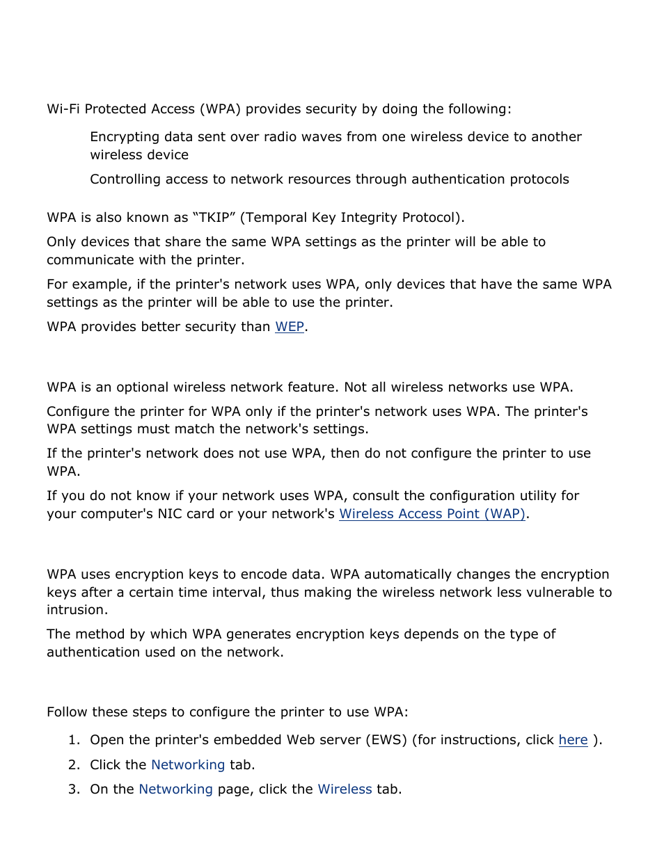 Wi-fi protected access (wpa), Wpa (tkip) | HP Deskjet 5850 Color Inkjet Printer User Manual | Page 24 / 217