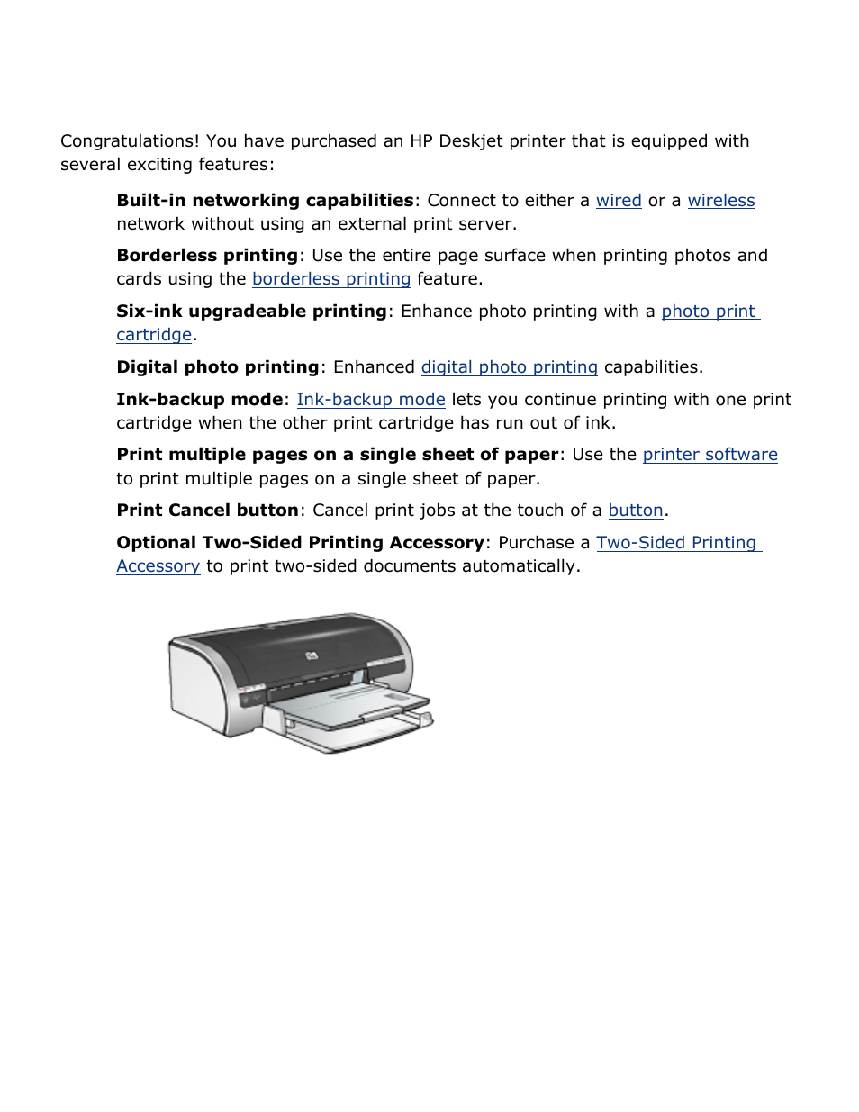 Special features | HP Deskjet 5850 Color Inkjet Printer User Manual | Page 7 / 217