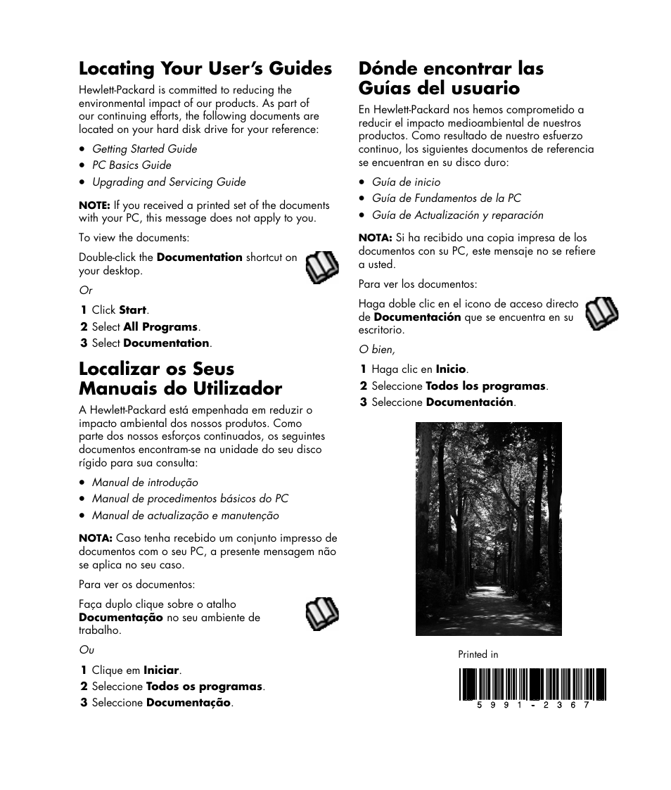 HP Pavilion t3165.uk Desktop PC User Manual | 1 page