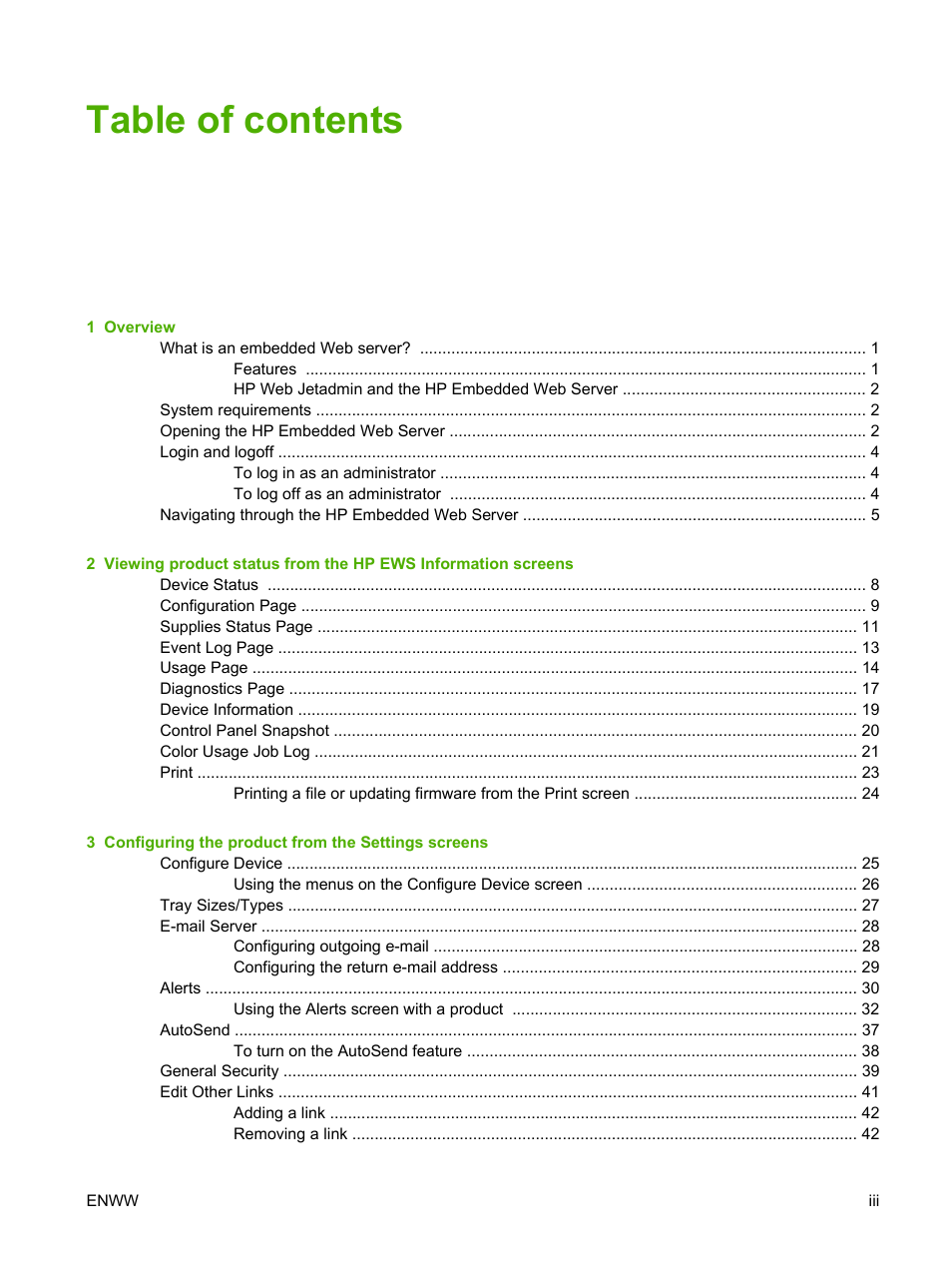 HP Color LaserJet CP3505 Printer series User Manual | Page 5 / 72