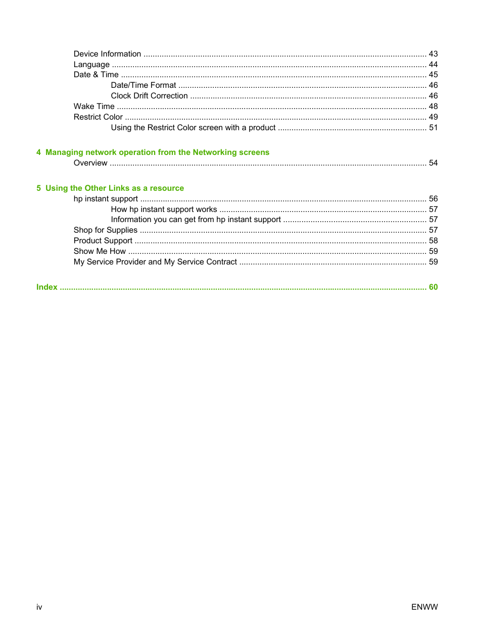 HP Color LaserJet CP3505 Printer series User Manual | Page 6 / 72