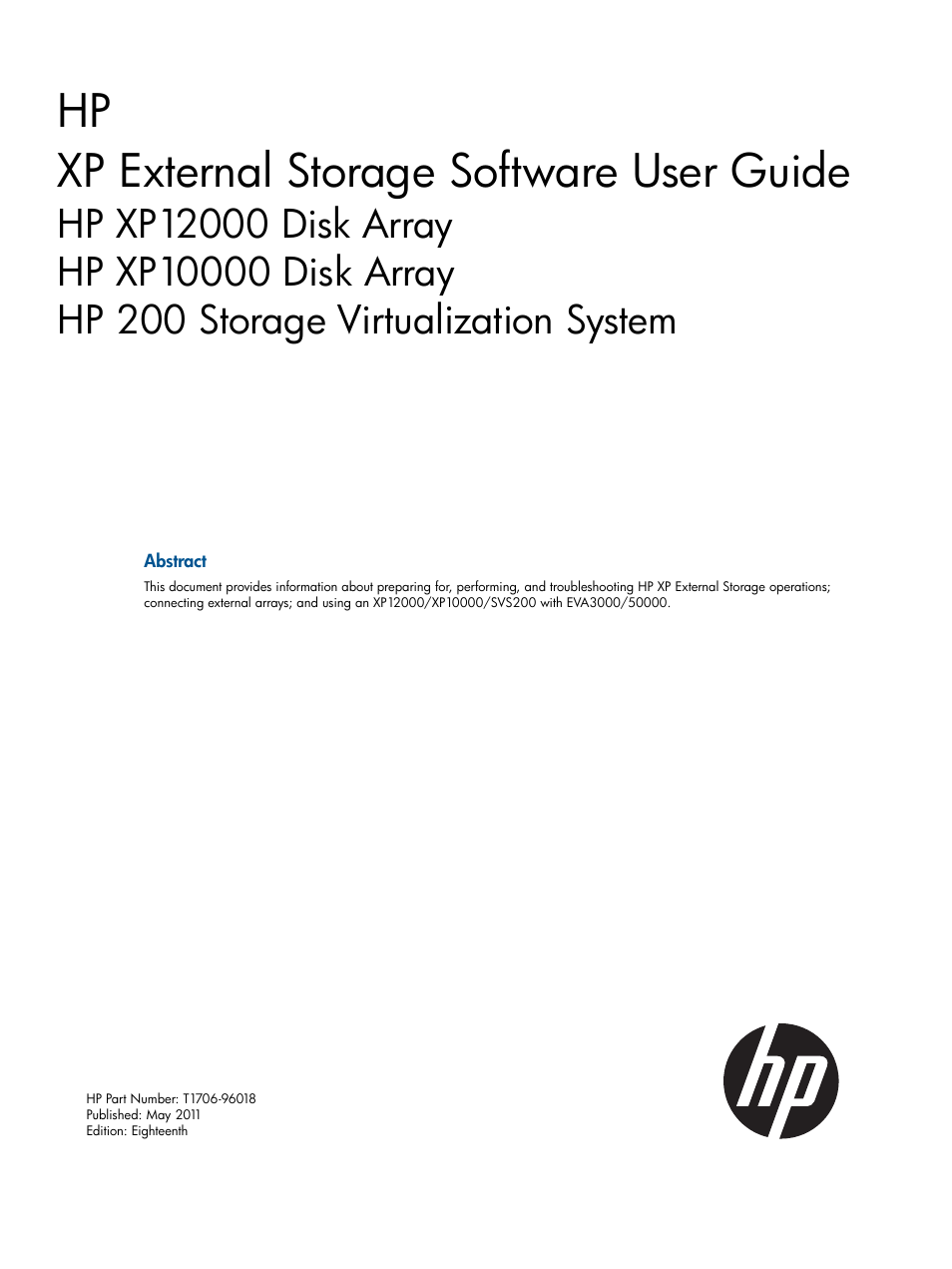 HP StorageWorks XP Remote Web Console Software User Manual | 169 pages