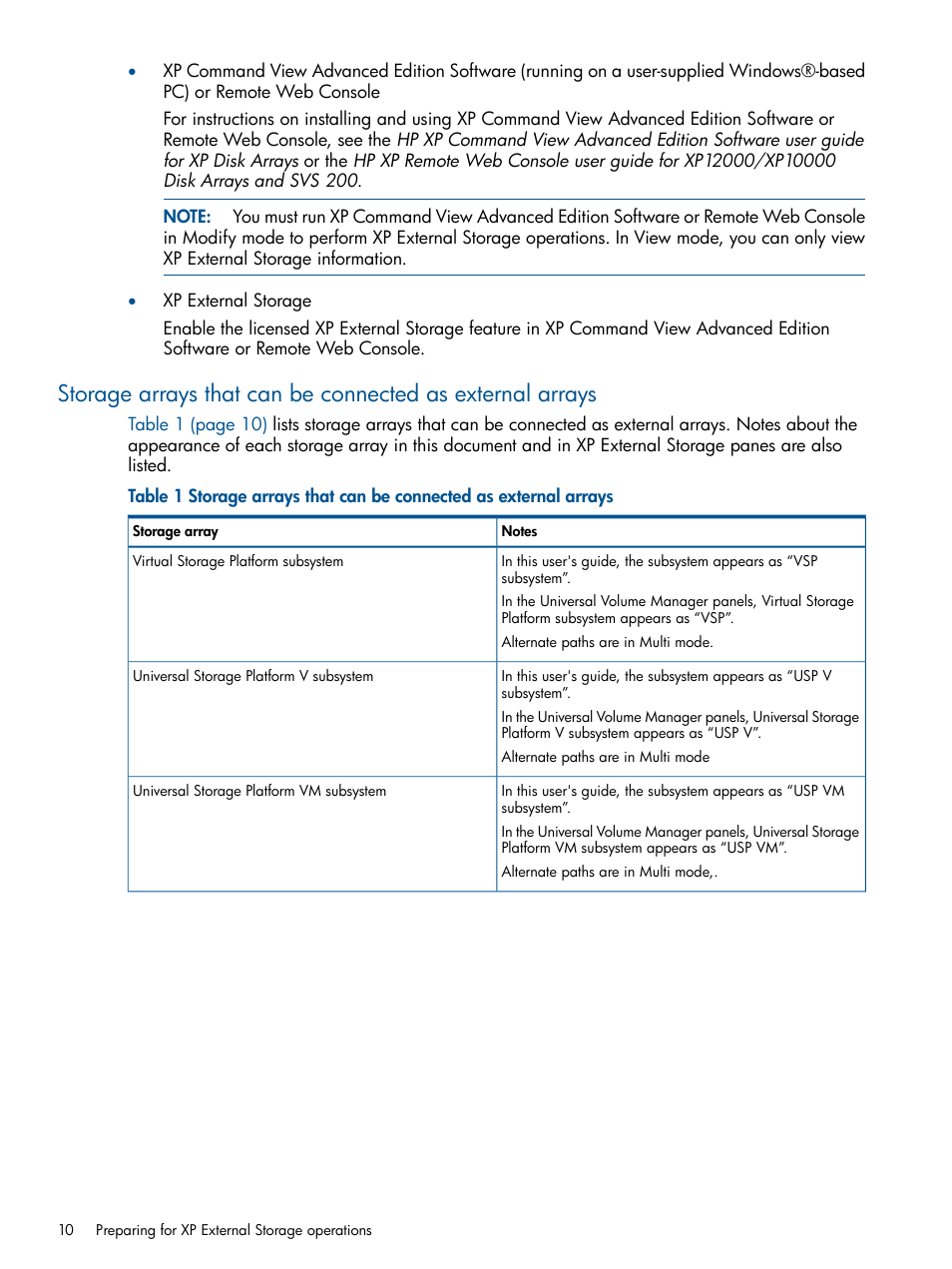 HP StorageWorks XP Remote Web Console Software User Manual | Page 10 / 169
