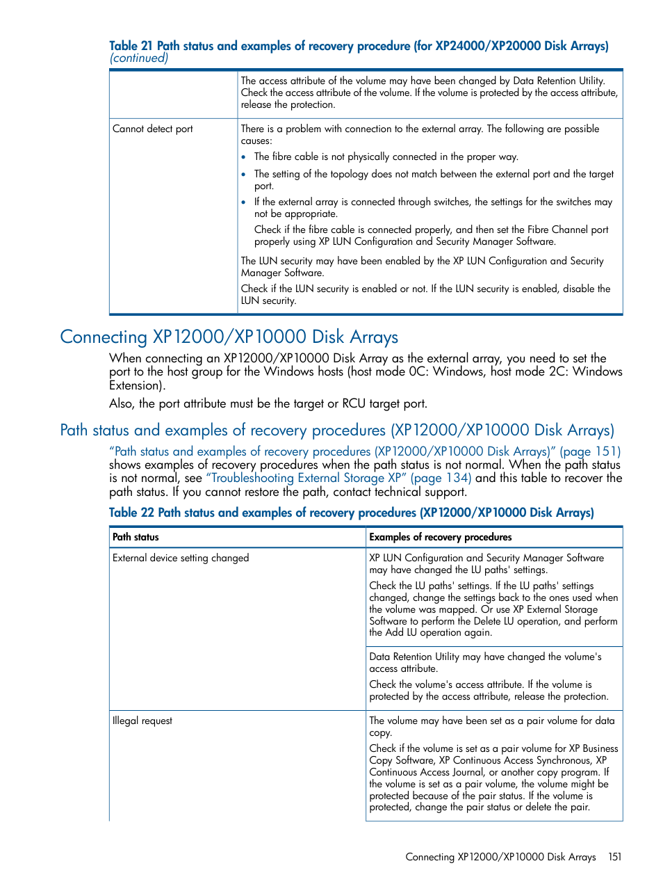 Connecting xp12000/xp10000 disk arrays | HP StorageWorks XP Remote Web Console Software User Manual | Page 151 / 169