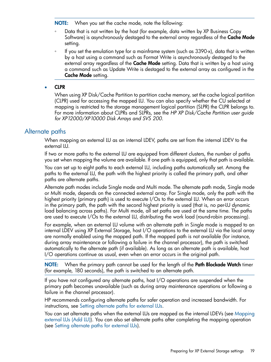 Alternate paths | HP StorageWorks XP Remote Web Console Software User Manual | Page 19 / 169