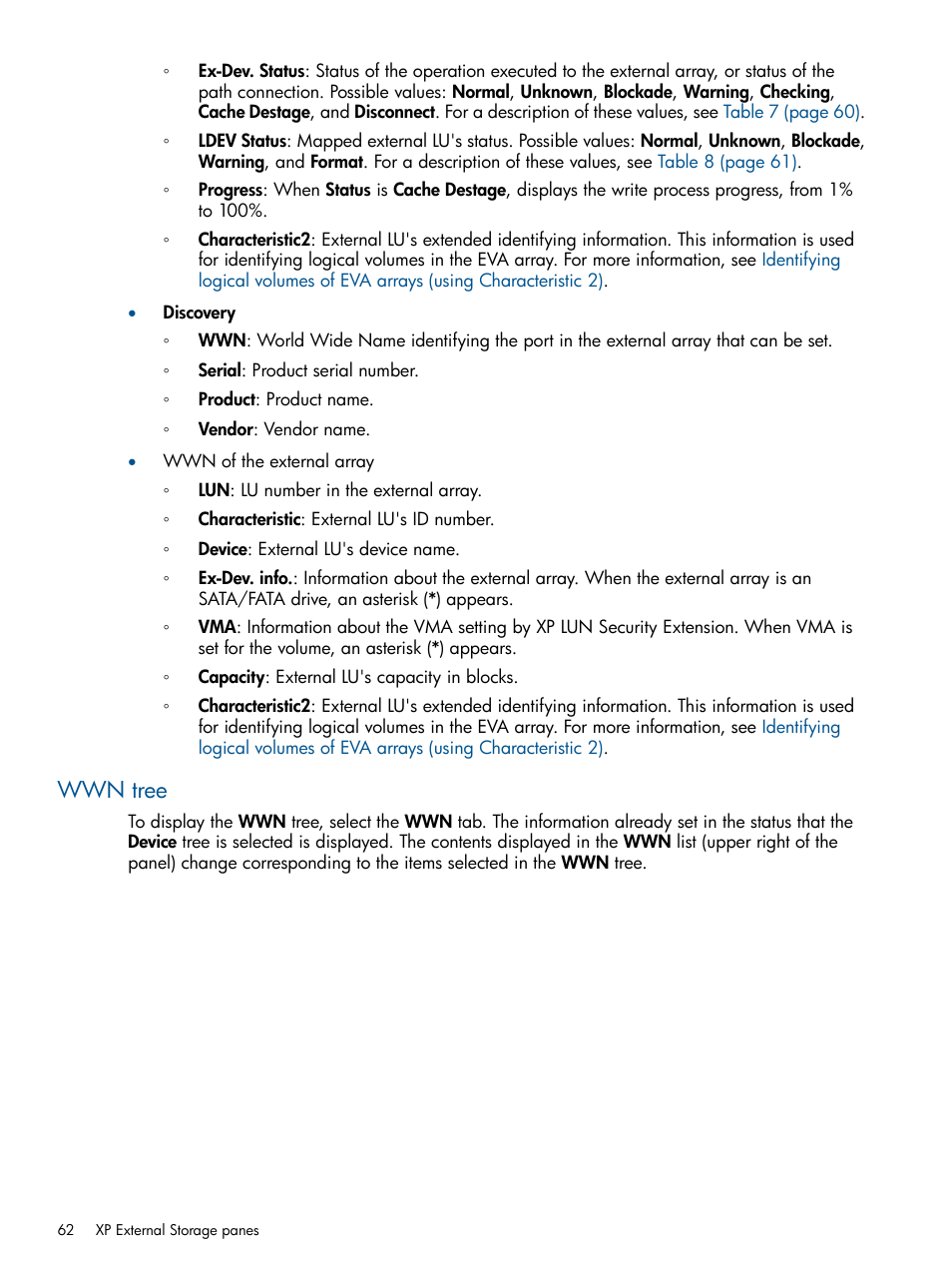Wwn tree | HP StorageWorks XP Remote Web Console Software User Manual | Page 62 / 169