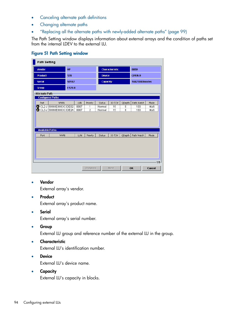 HP StorageWorks XP Remote Web Console Software User Manual | Page 94 / 169