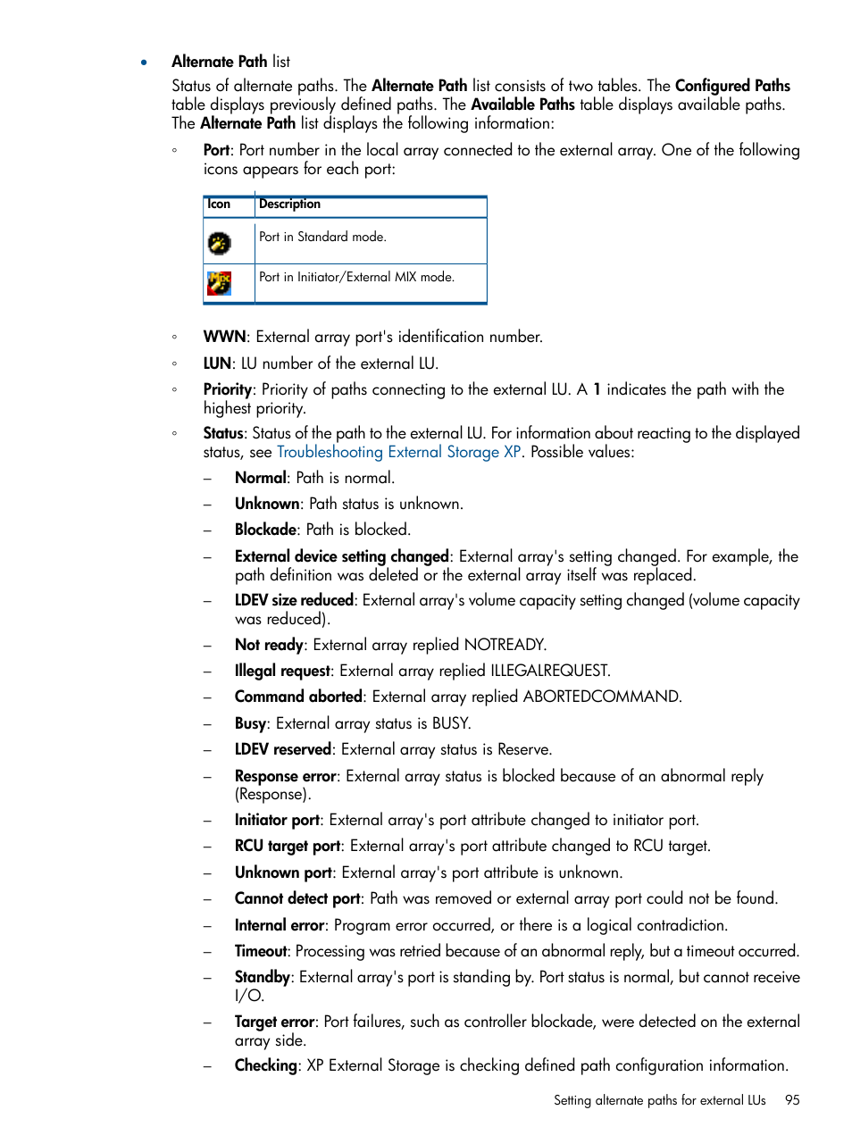 HP StorageWorks XP Remote Web Console Software User Manual | Page 95 / 169