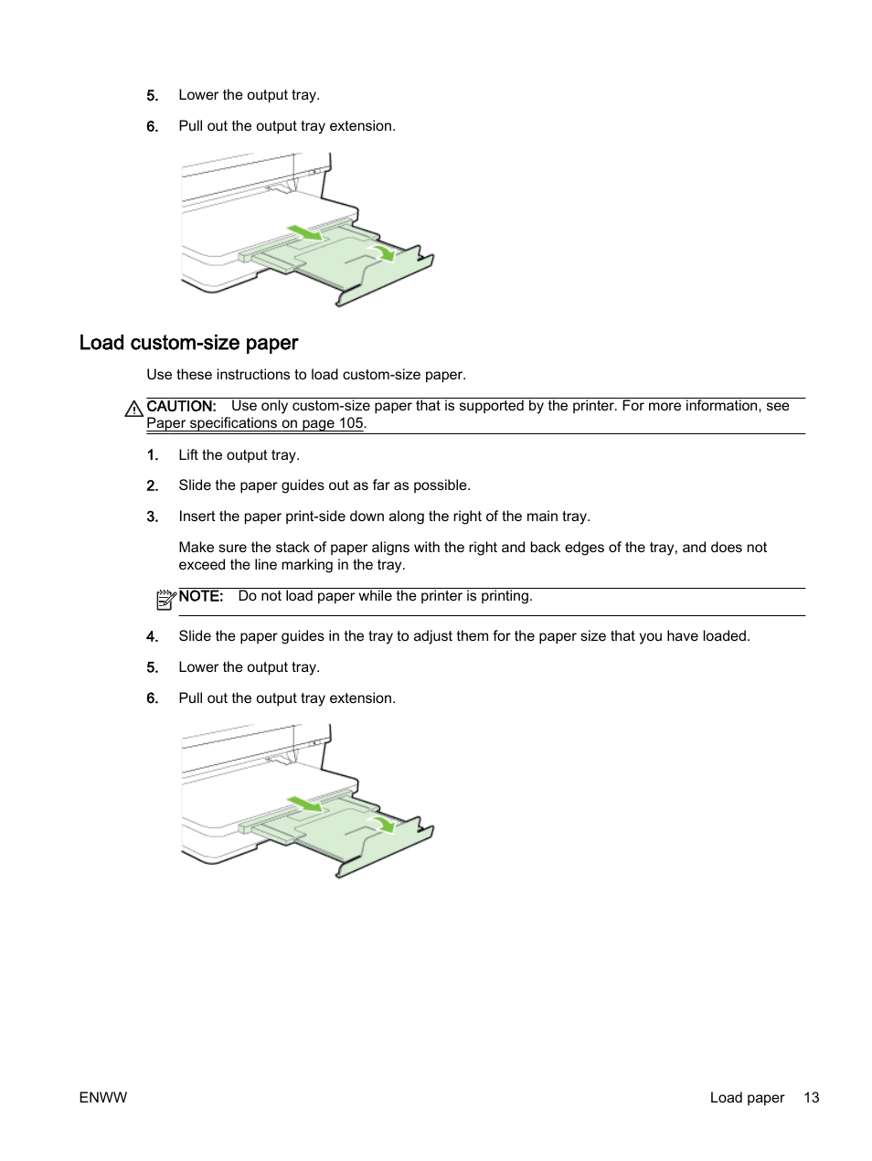 Load custom-size paper | HP Officejet 7110 Wide Format ePrinter - H812a User Manual | Page 26 / 213