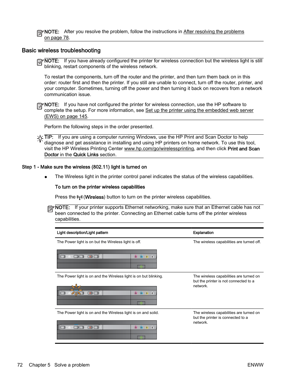 Basic wireless troubleshooting | HP Officejet 7110 Wide Format ePrinter - H812a User Manual | Page 85 / 213