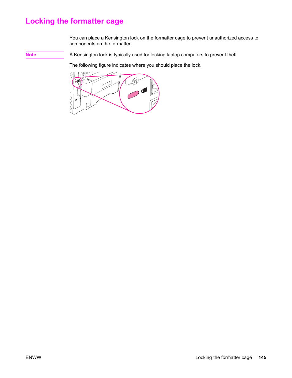 Locking the formatter cage | HP LaserJet 4345 Multifunction Printer series User Manual | Page 159 / 324