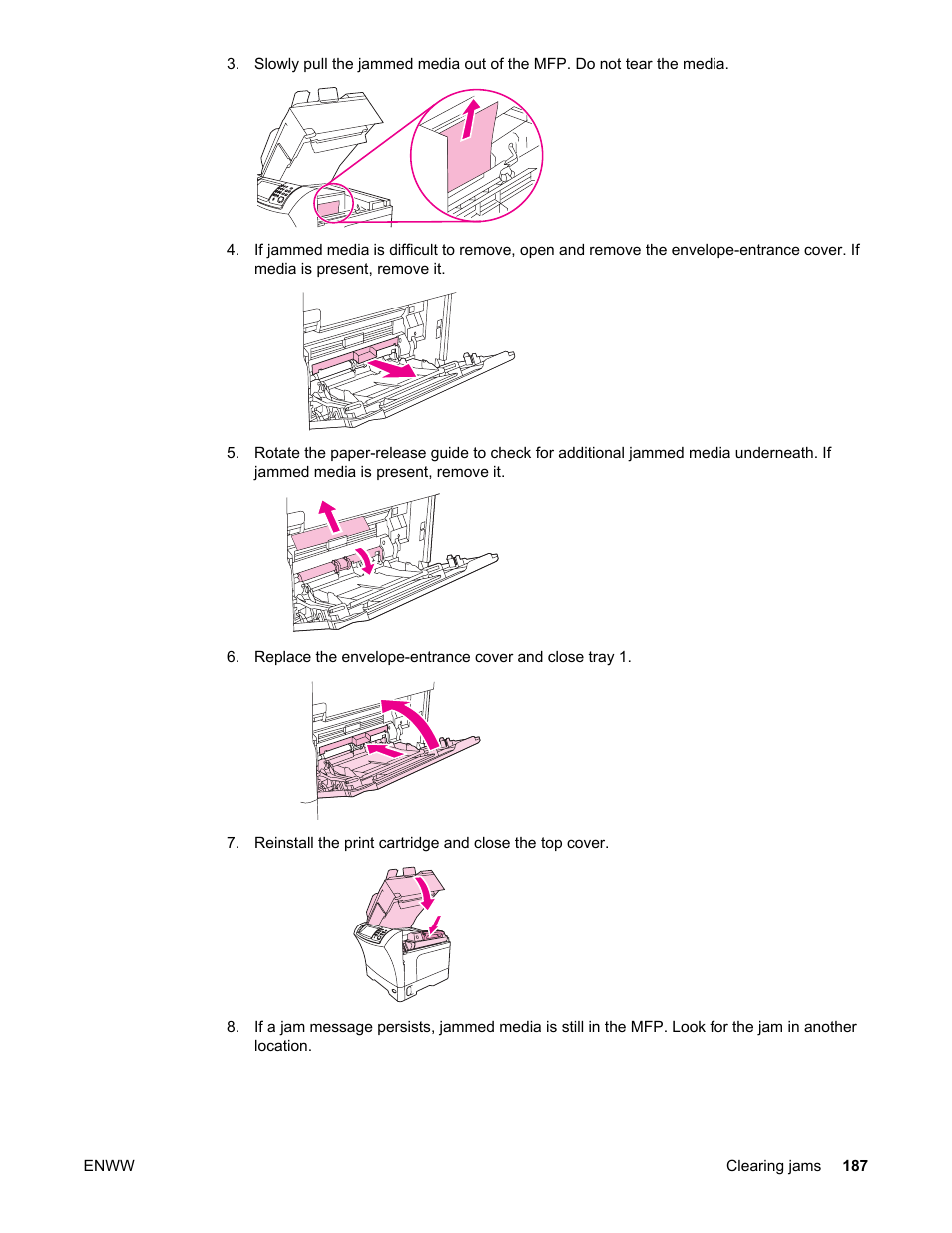 HP LaserJet 4345 Multifunction Printer series User Manual | Page 201 / 324