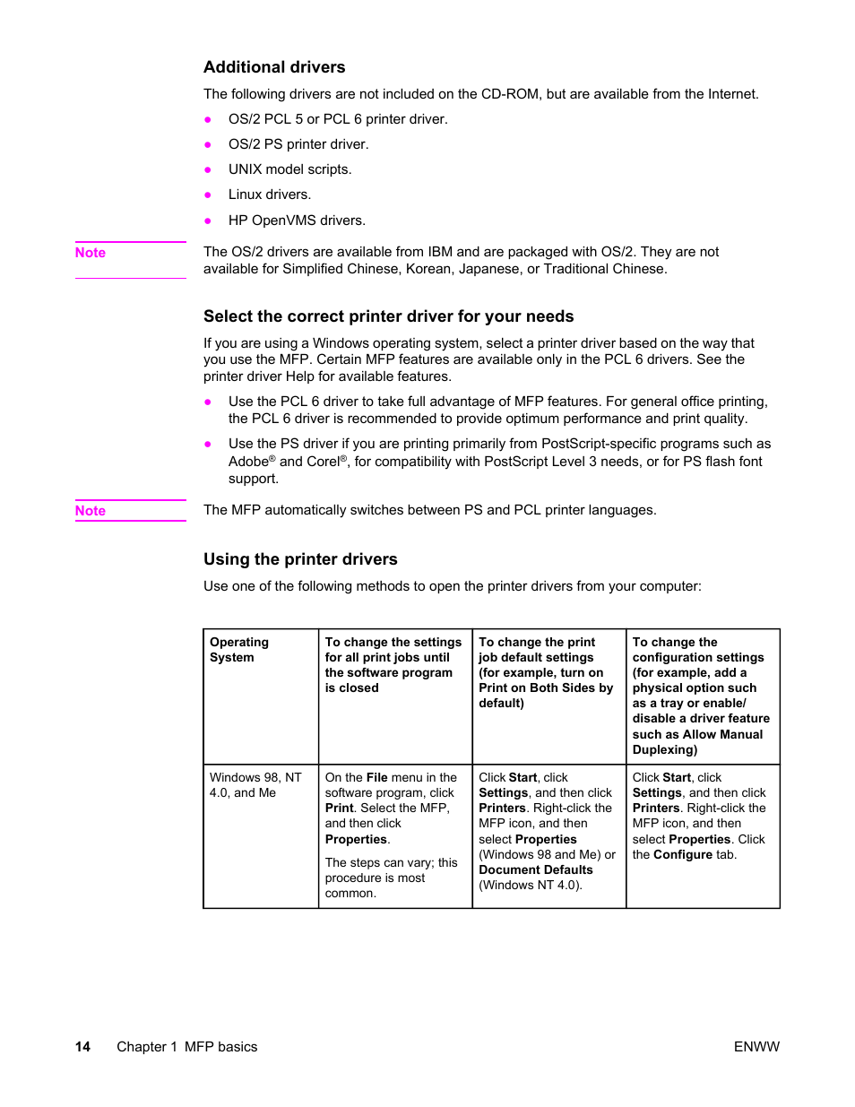 HP LaserJet 4345 Multifunction Printer series User Manual | Page 28 / 324