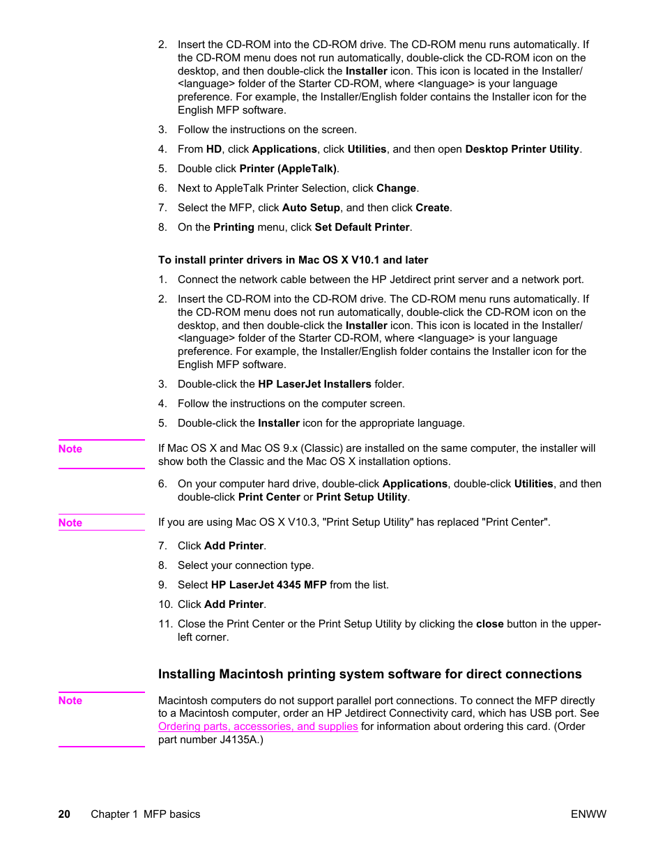 HP LaserJet 4345 Multifunction Printer series User Manual | Page 34 / 324