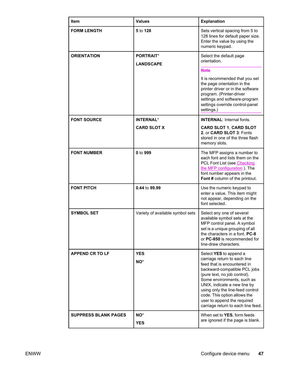 HP LaserJet 4345 Multifunction Printer series User Manual | Page 61 / 324