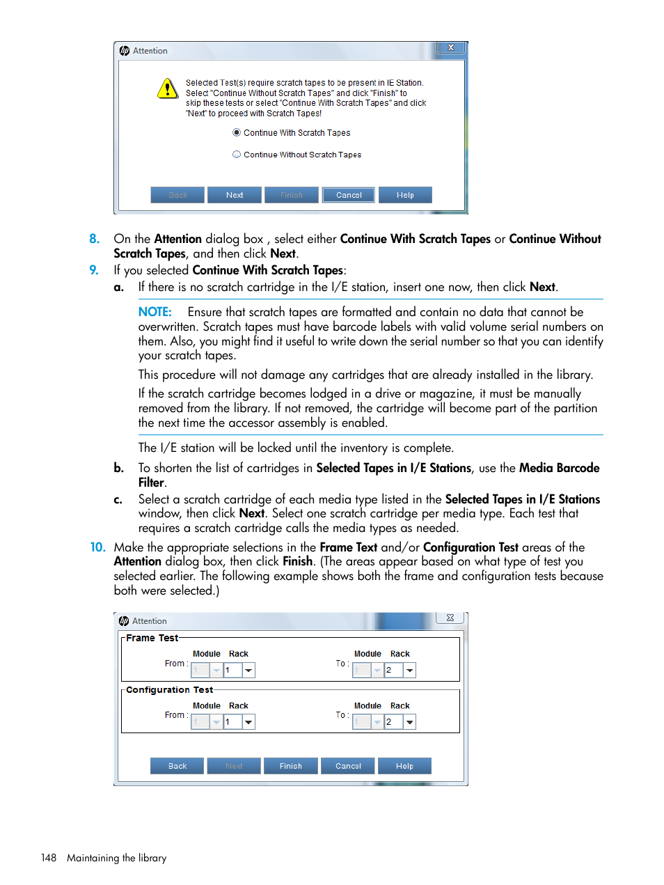 HP StoreEver ESL G3 Tape Libraries User Manual | Page 148 / 267