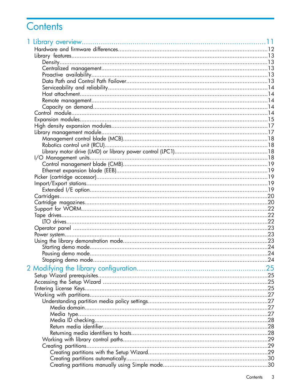 HP StoreEver ESL G3 Tape Libraries User Manual | Page 3 / 267