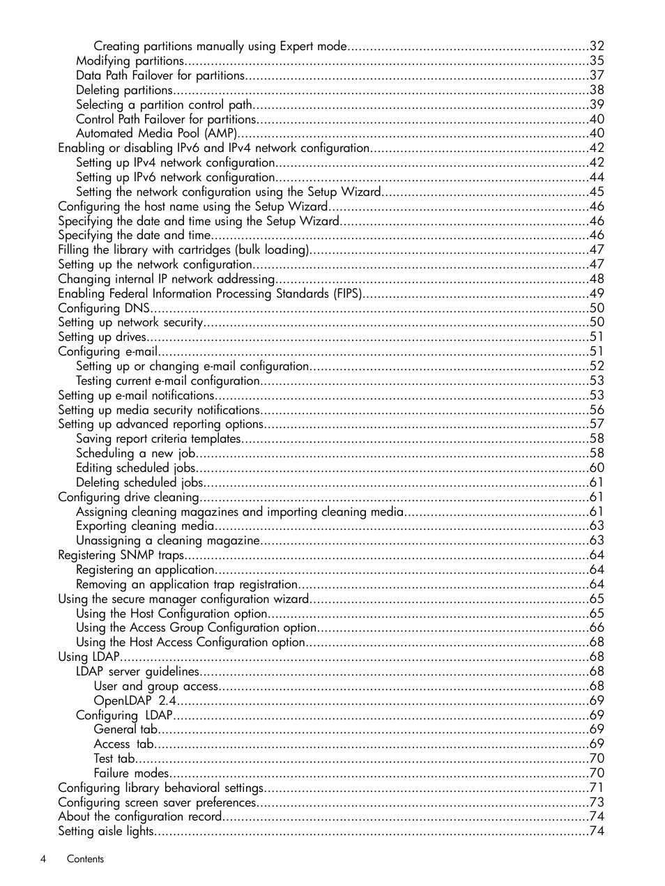 HP StoreEver ESL G3 Tape Libraries User Manual | Page 4 / 267